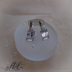 Сребърни обеци с циркони  -  E-1334